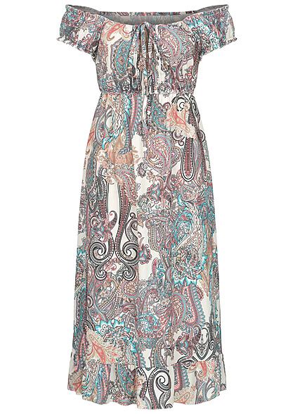 Seidenmischkleid mit Paisley